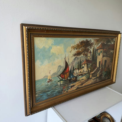 Classic Seascape Oil Painting "Sailing Boats" Timeless Large Artwork Holland Art Shop