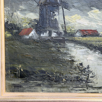 Classic Landscape Oil Painting "Windmill Tower" Expressive Artwork Holland Art Shop