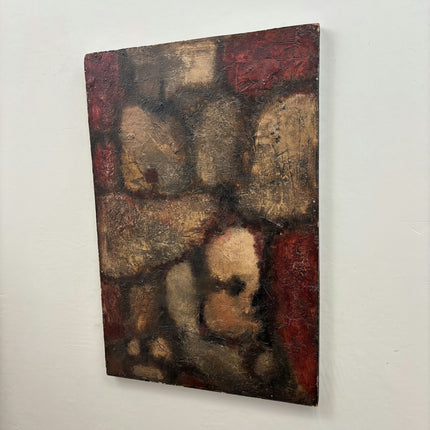 Authentic Abstract  Oil Painting "Aged Panel" Elegant Large Art Holland Art Shop
