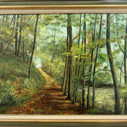 Traditional Landscape Oil Painting "Forest Path" Refined Large Artwork Holland Art Shop