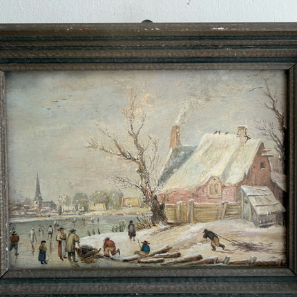 Rustic Winter Landscape Oil Painting "Framed Painting" Refined Small Artwork Holland Art Shop