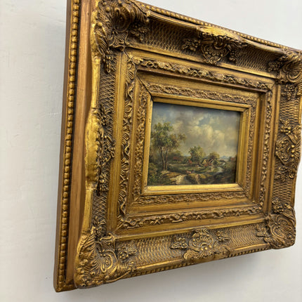 Traditional Landscape Oil Painting "Gilded Frame" Detailed Dutch Artwork Holland Art Shop