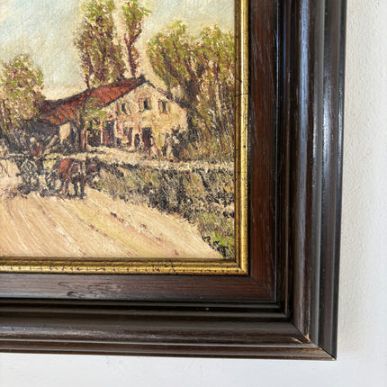 Striking Oil Painting Landscape "Farmhouse Scene" Fine Belqique Art Holland Art Shop