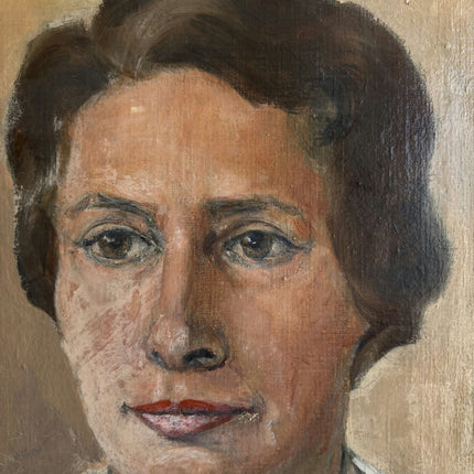Rustic Portrait Oil Painting "Seated Woman" Refined Small Art Holland Art Shop