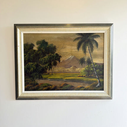 Timeless Landscape Oil Painting "Palm Tree" Elegant Art Holland Art Shop