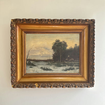 Rustic Landscape Oil Painting "Gilded Frame" Original Artwork Holland Art Shop