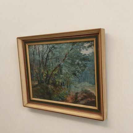 19th Century Antique Landscape Oil Painting "Grove Trees" Art Holland Art Shop