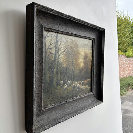 Vintage Animals Oil Painting "Grazing Sheep" Elegant Artwork Holland Art Shop