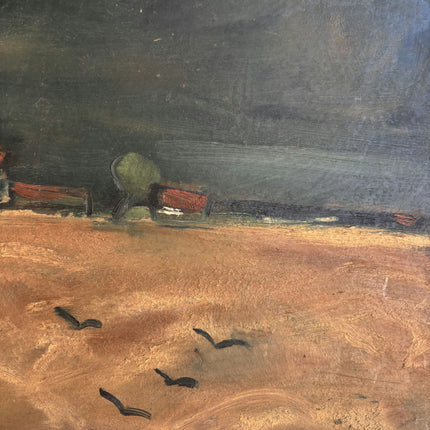 Rustic Seascape Oil Painting "Row Houses" Refined Artwork Holland Art Shop