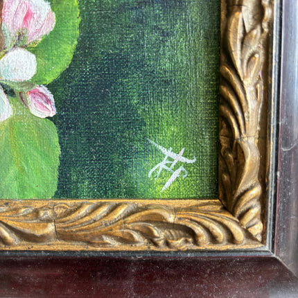 Original Floral Still Life Oil Painting "Flowering Branch" Expressive Small Art Holland Art Shop