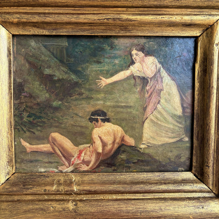 Classic Figurative Oil Painting "Reaching Woman" Rustic Artwork Holland Art Shop