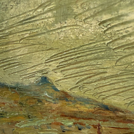 Handcrafted Landscape Oil Painting "Gold Frame" Expressive Small Artwork Holland Art Shop