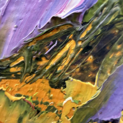 Vintage Figurative Oil Painting "Sunflower Petal" Original Small Artwork Holland Art Shop