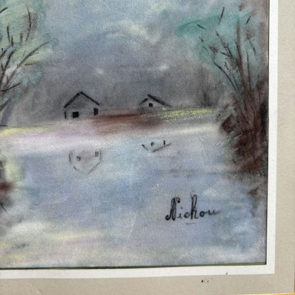 Classic Winter Landscape Oil Painting "Framed Painting" Original Small Art Holland Art Shop
