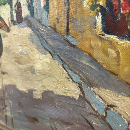 Classic Cityscape Oil Painting "Coastal Path" Vintage Artwork Holland Art Shop