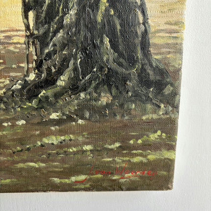 Detailed Landscape Oil Painting "Ancient Tree" Handcrafted Artwork Holland Art Shop