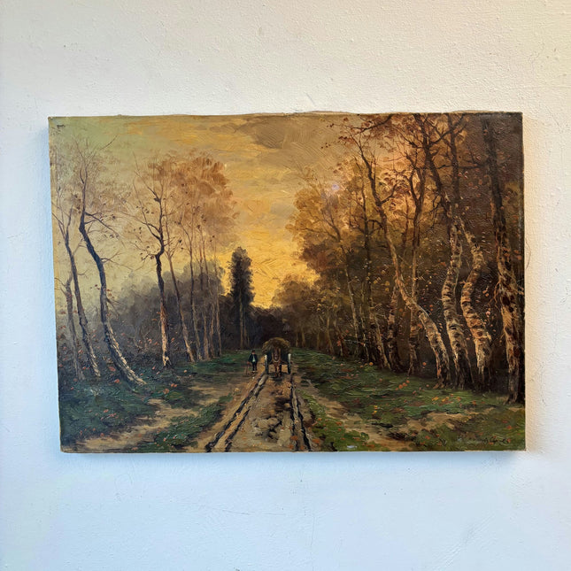Wonderful Oil Painting Landscape "Autumn Pathway" Original Medium Art Holland Art Shop