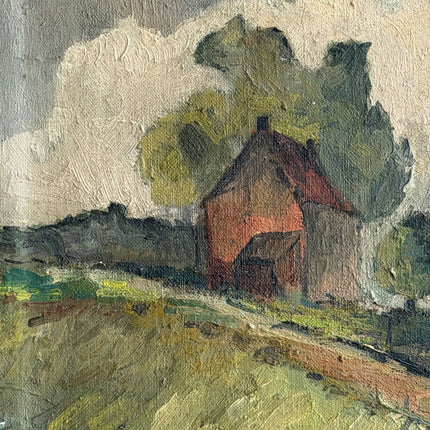 Timeless Landscape Oil Painting "Village Church" Refined Art Holland Art Shop