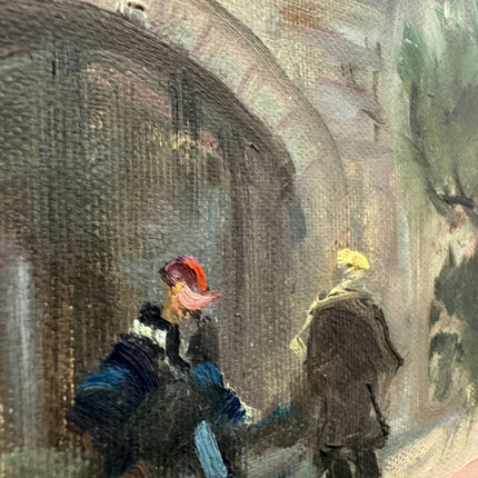Traditional Cityscape Oil Painting "Two Riders" Elegant Artwork Holland Art Shop