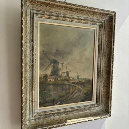 Detailed Landscape Oil Painting "Windmill Study" Elegant Artwork Holland Art Shop