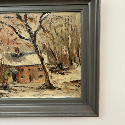Rustic Landscape Oil Painting "Bare Trees" Original Artwork Holland Art Shop