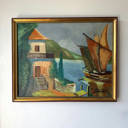 Intriguing Oil Painting Landscape "Sailing Ship" Classic Medium Artwork Holland Art Shop