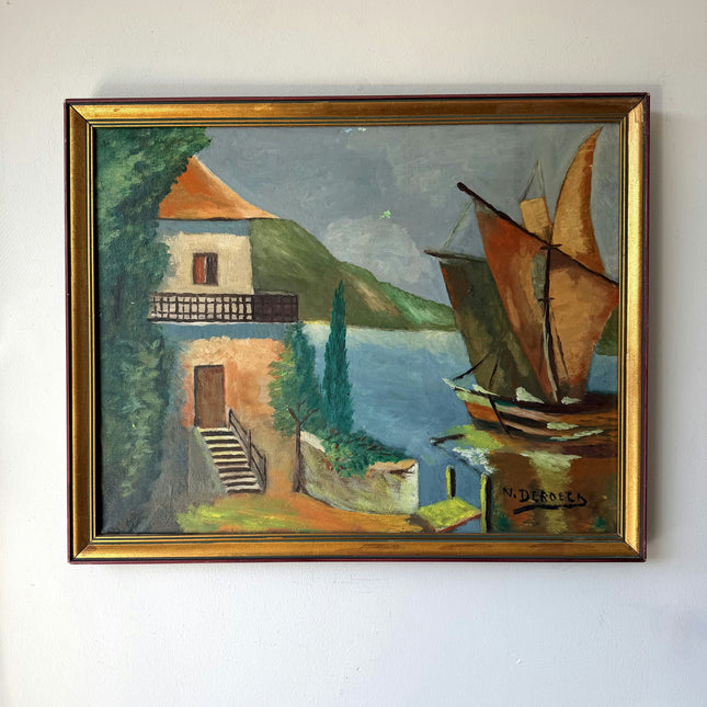 Intriguing Oil Painting Landscape "Sailing Ship" Classic Medium Artwork Holland Art Shop