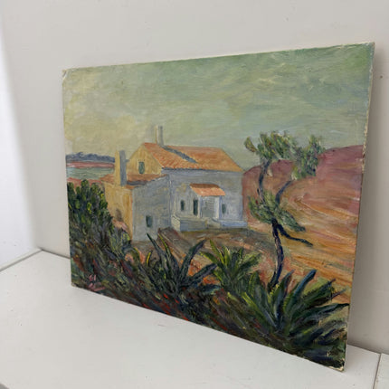 Original Landscape Oil Painting "Seaside House" Classic Artwork Holland Art Shop