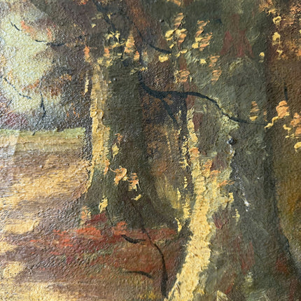 Handcrafted Landscape Oil Painting "Arched Pathway" Elegant Small Artwork Holland Art Shop