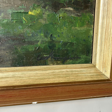 Authentic Landscape Oil Painting "Wooden Frame" Original Large Art Holland Art Shop