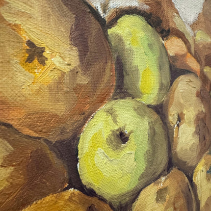 Elegant Still Life Oil Painting "Stacked Apples" Classic Small Art Holland Art Shop