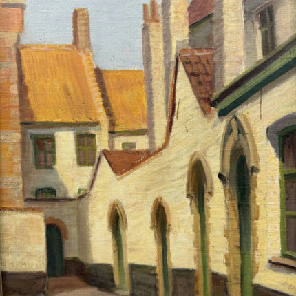 Traditional Cityscape Oil Painting "Arched Walkway" Elegant Artwork Holland Art Shop