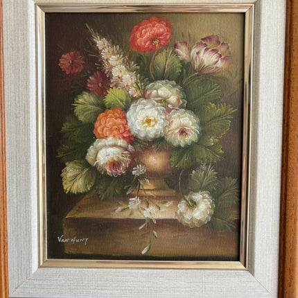 Refined Floral Still Life Oil Painting "Flower Bouquet" Detailed Small Art Holland Art Shop