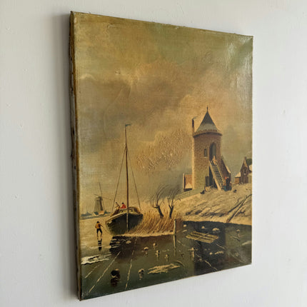 Vintage Scenery Oil Painting "Stone Tower" Detailed Art Holland Art Shop