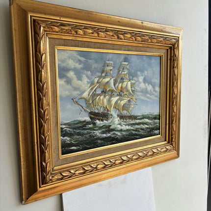 Detailed Seascape Oil Painting "Sailing Ship" Refined Art Holland Art Shop