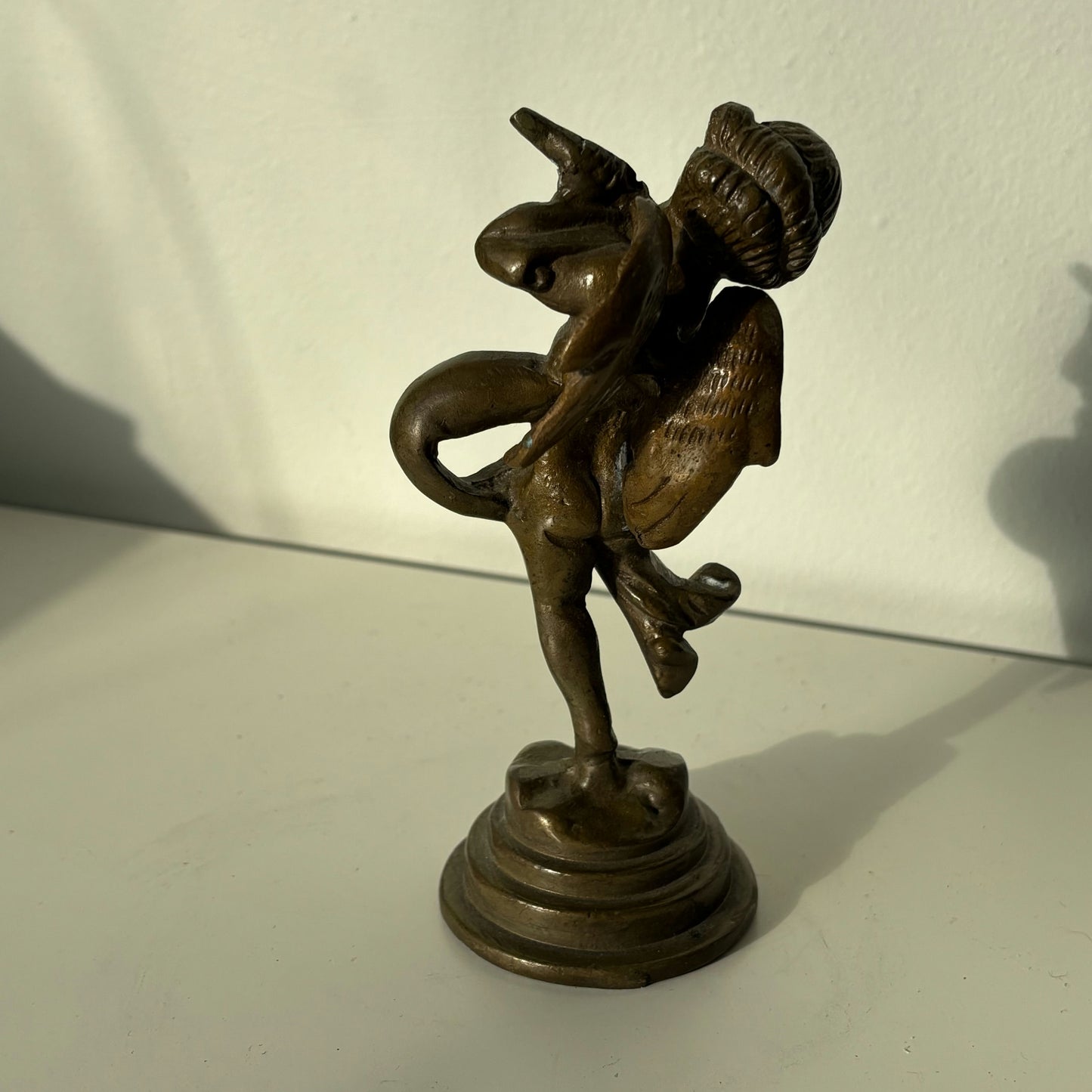 Fine Portrait Sculpture "Flute Player" Striking Small Artwork