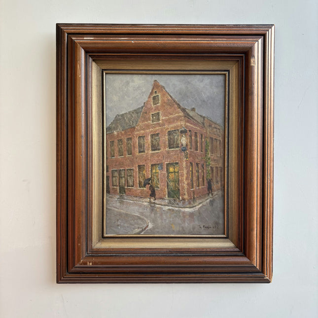 Handcrafted Cityscape Oil Painting "Framed Painting" Authentic Art Holland Art Shop