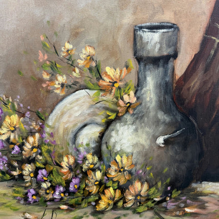 Authentic Still Life Oil Painting "Flower Vase" Detailed Large Art Holland Art Shop