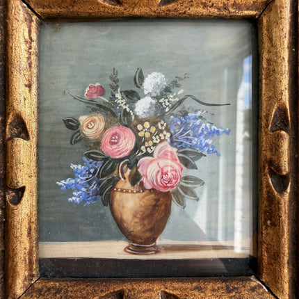Classic Still Life Oil Painting "Flower Vase" Vintage Small Art Holland Art Shop