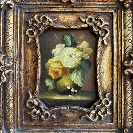 Handcrafted Floral Still Life Oil Painting "Gilded Frame" Small Artwork Holland Art Shop