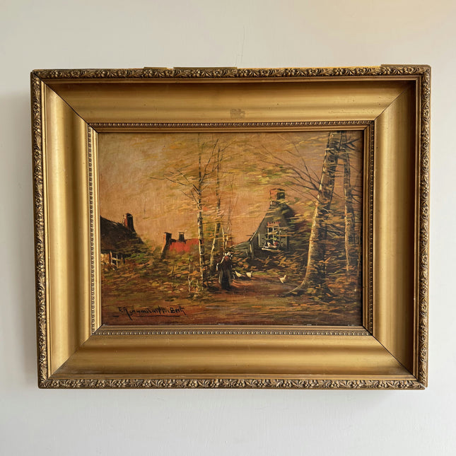 Traditional Farm Oil Painting "Gilded Frame" Timeless Art Holland Art Shop