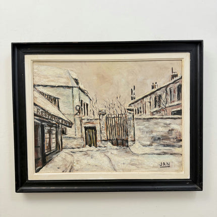 Timeless Cityscape Oil Painting "Snowy Street" Classic Large Artwork Holland Art Shop