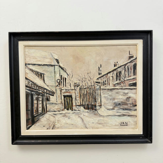 Timeless Cityscape Oil Painting "Snowy Street" Classic Large Artwork Holland Art Shop