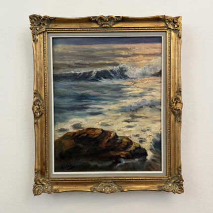 Timeless Seascape Oil Painting "Crashing Wave" Expressive Artwork Holland Art Shop