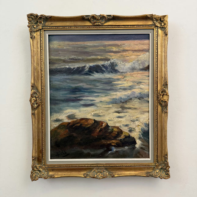 Timeless Seascape Oil Painting "Crashing Wave" Expressive Artwork Holland Art Shop