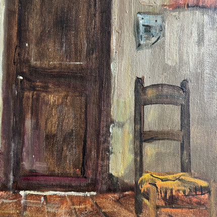 Timeless Interior Oil Painting "Wooden Chair" Traditional Artwork Holland Art Shop