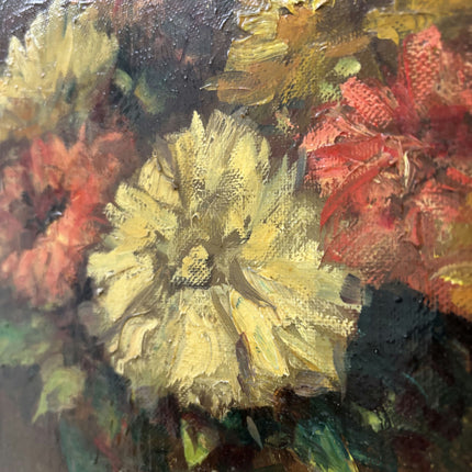 Authentic Flowery Still Life Oil Painting "Flower Bouquet" Rustic Art Holland Art Shop