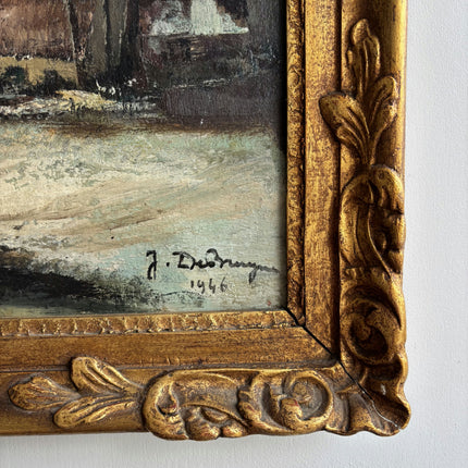 Classic Winter Landscape Oil Painting "Gilded Frame" Traditional Belgique Art Holland Art Shop