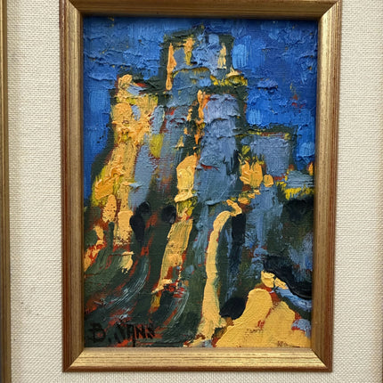 Vintage Landscape Oil Painting "Gold Frame" Handcrafted Small Art Holland Art Shop