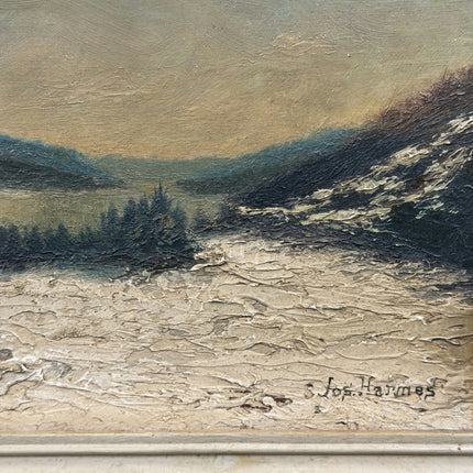 Elegant Winter Landscape Oil Painting "Framed Painting" Rustic Artwork Holland Art Shop